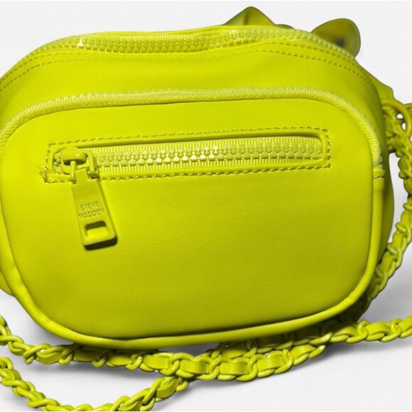 Steve Madden BLIVELY Neon Yellow Convertible Belt Shoulder Bag, Travel Vacay - Picture 2 of 7